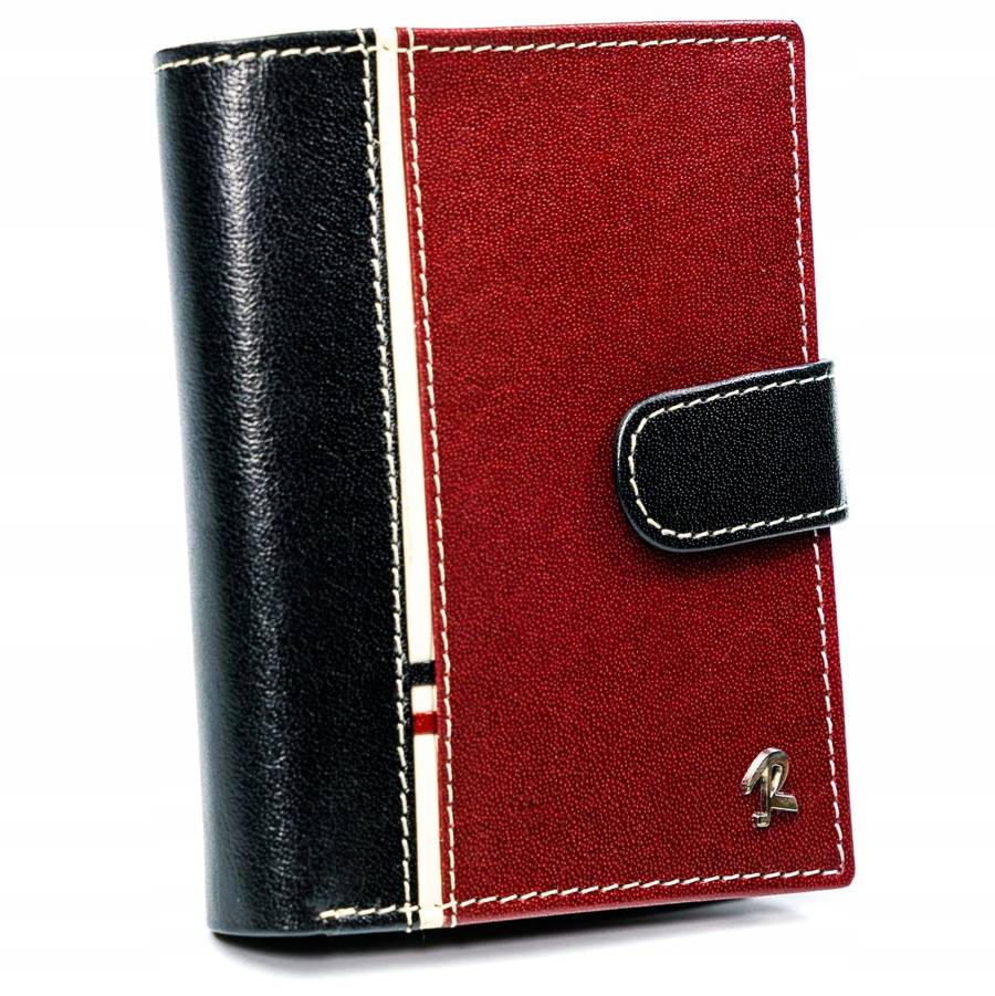 Pestrofarebná pánska vertikálna peňaženka so zapínaním, prírodná koža RFID - Rovicky