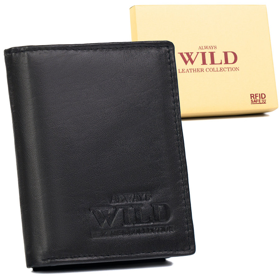 Pánska kožená peňaženka s vreckom na zips - Always Wild