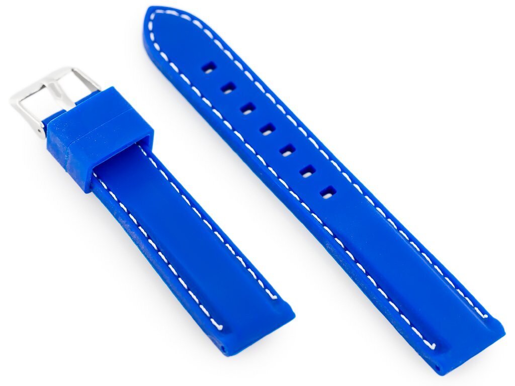 Pasek gumowy do zegarka U20 - niebieski 20mm