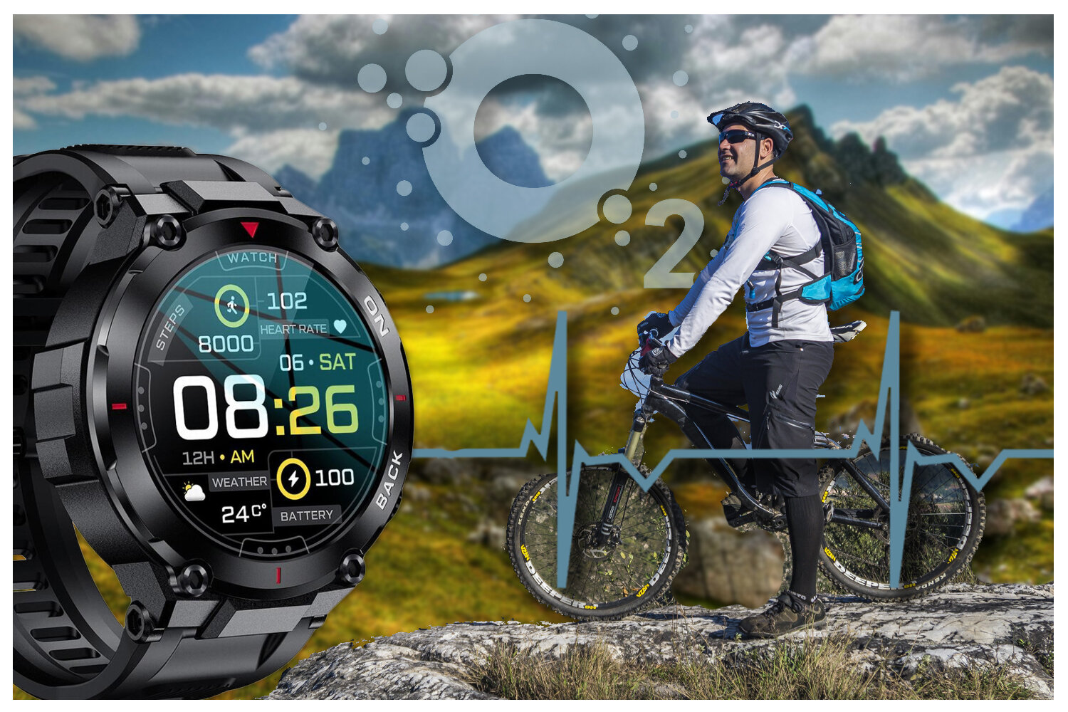 SMARTWATCH MĘSKI GRAVITY GT8 1 z GPS sg017a Czarny Smartwatche