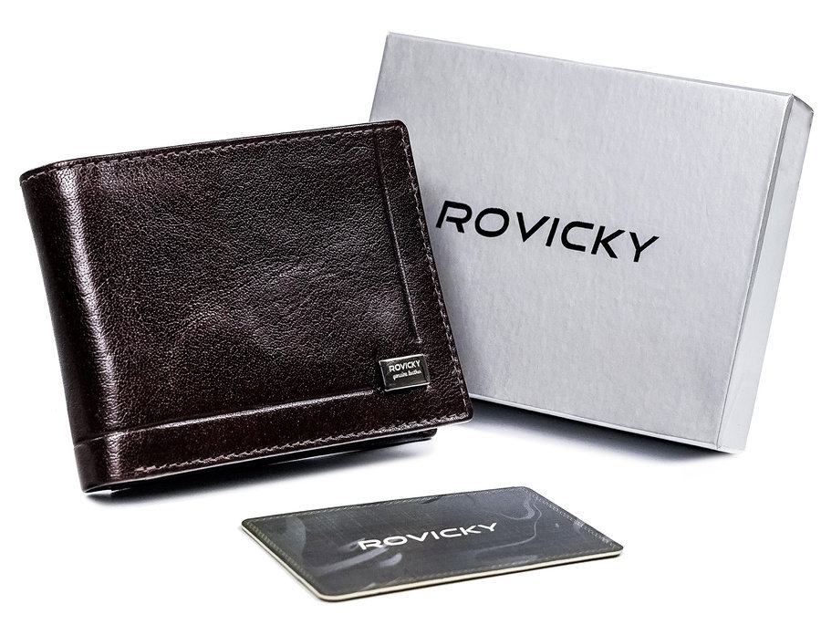 E-shop Pánska kožená peňaženka s ochranou RFID Protect Card - Rovicky