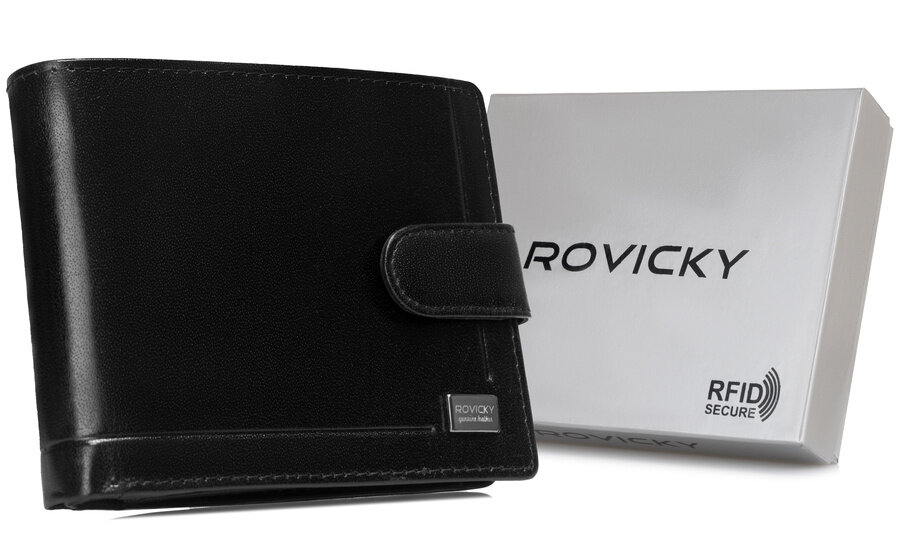 E-shop Kožená pánska peňaženka so zapínaním na cvok - Rovicky
