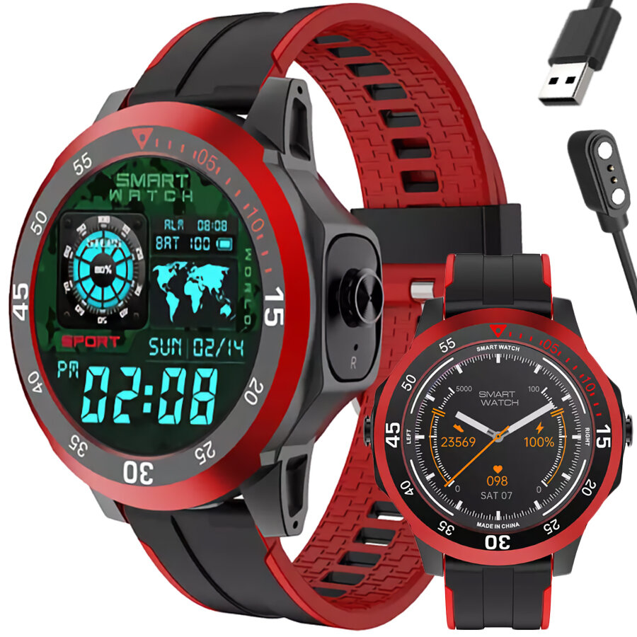 SMARTWATCH pánske Rubicon RNCE85  - sluchadlá (sr029b)