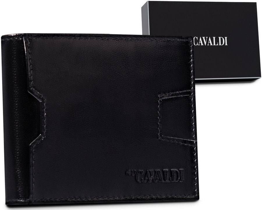 Pánska kožená bankovka so systémom RFID Protect - Cavaldi