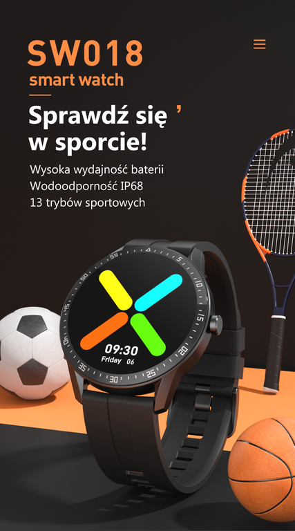 SMARTWATCH pánske G. Rossi SW018-5 black/blue (sg012e) vlastné ciferníky