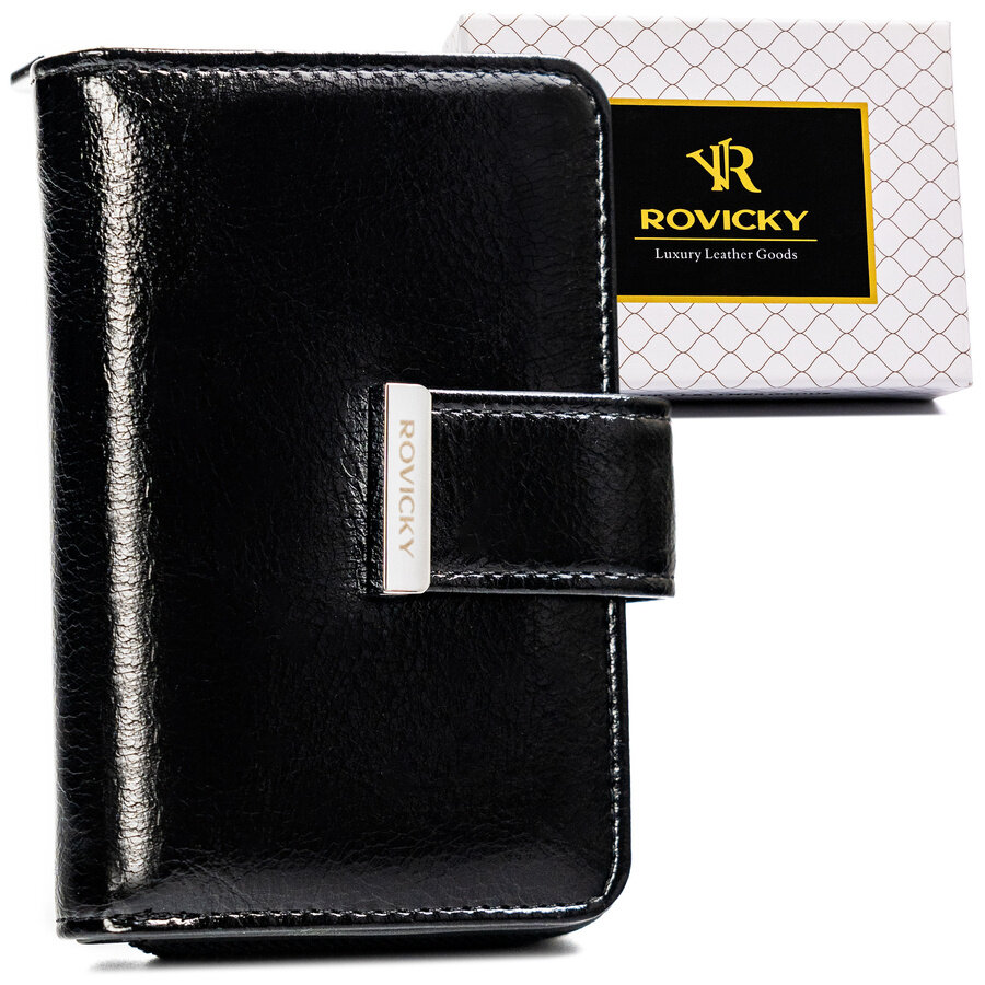 E-shop Dámska peňaženka z pevnej ekologickej kože so zapínaním na patentku - Rovicky