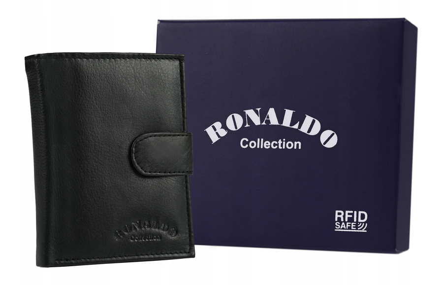 E-shop Klasická kožená peňaženka so zapínaním na cvok - Ronaldo