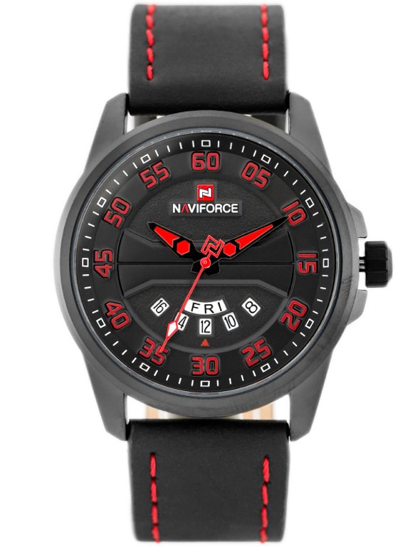 Pánske hodinky NAVIFORCE - NF9124 (zn055e) - black/red