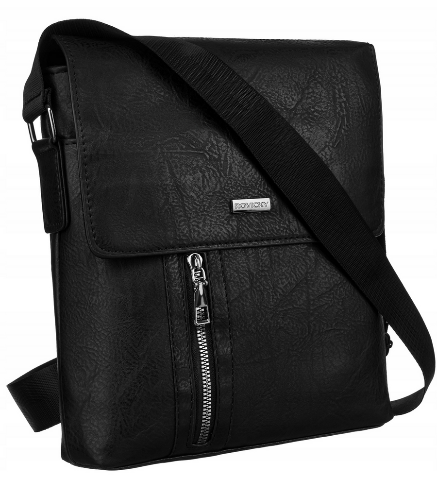 Pánska crossbody taška z ekokože - Rovicky R-951 Black