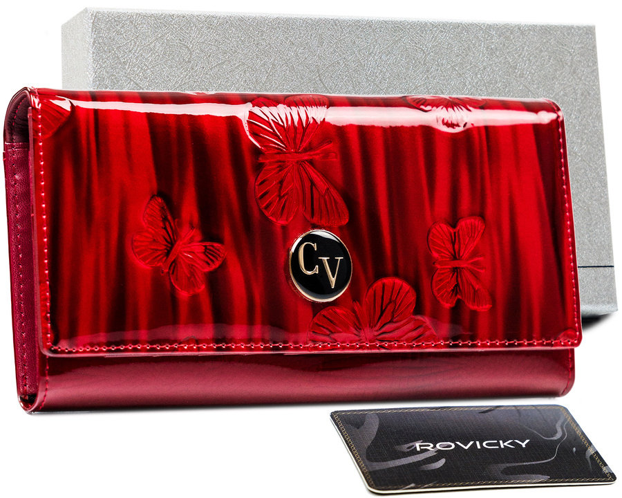 Dámska peňaženka vyrobená z lakovanej kože — Cavaldi