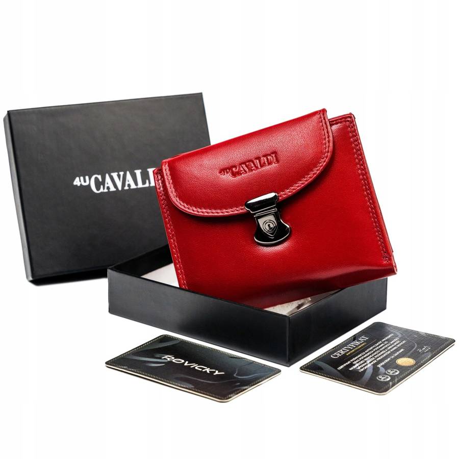 Dámska kožená peňaženka so zapínaním na patentky  — Cavaldi