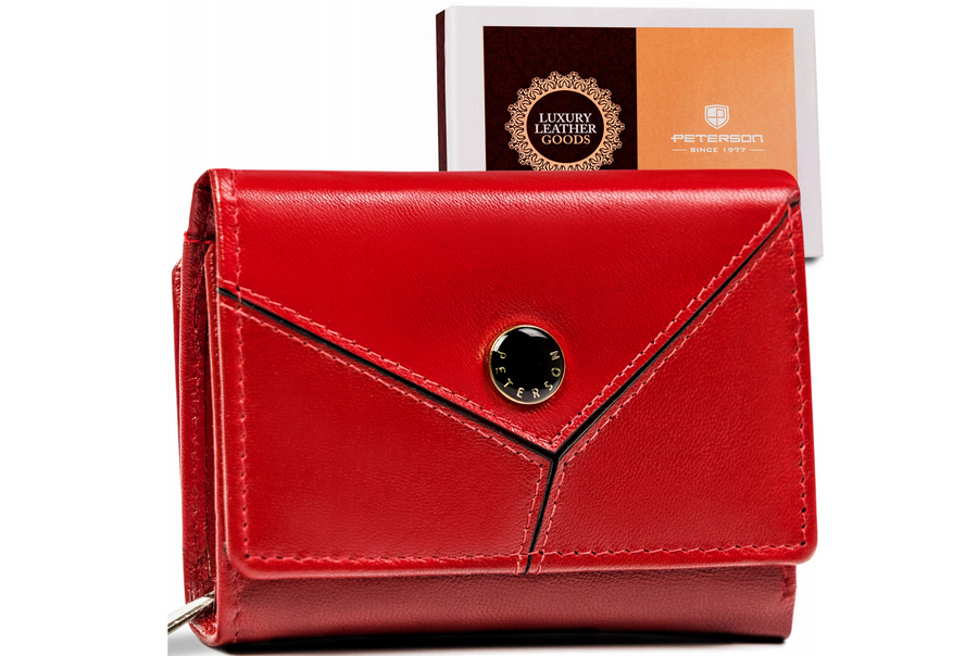 Stredná dámska peňaženka vyrobená z prírodnej kože — Peterson
