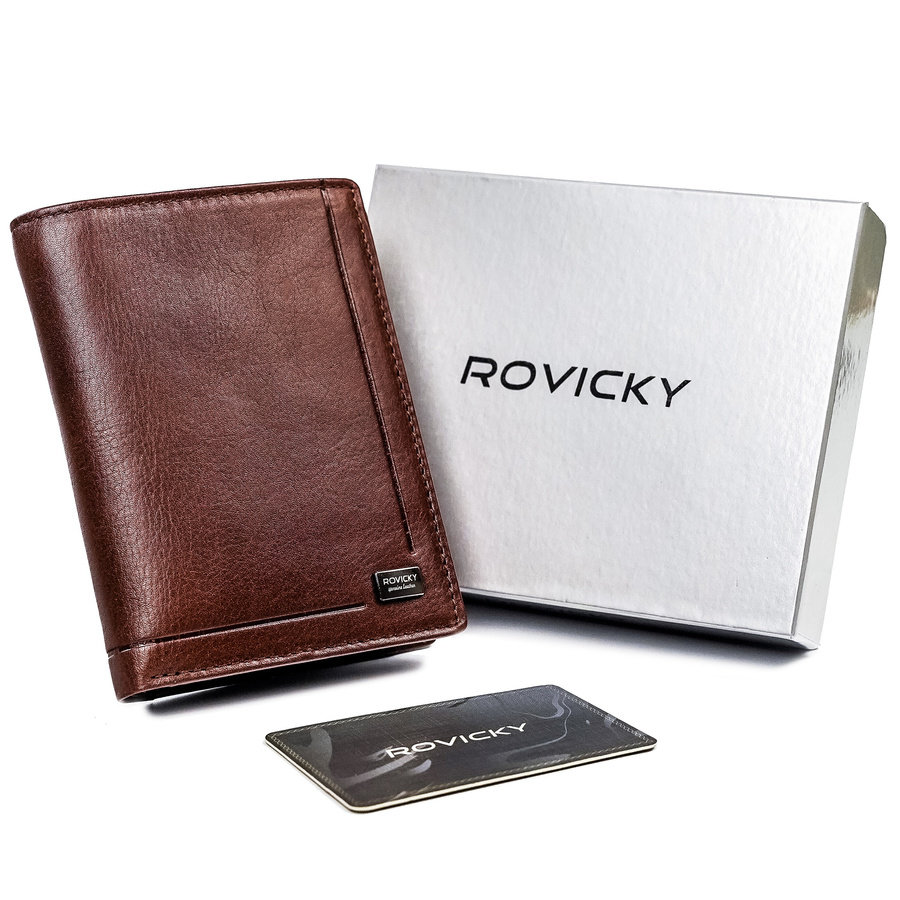 E-shop Pánska kožená peňaženka s RFID ochranou - Rovicky