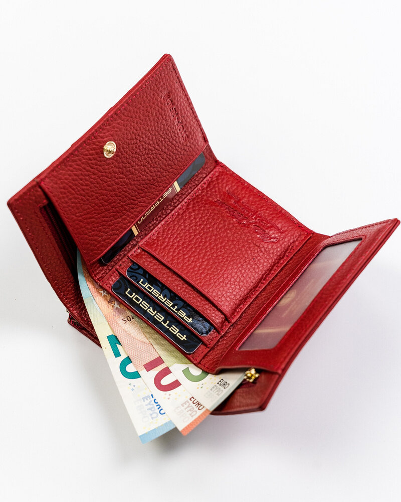 Dámska kožená peňaženka s peňaženkou na mince — Peterson