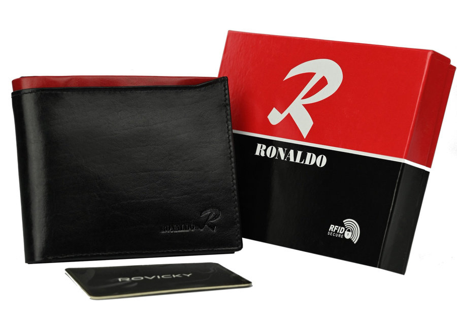 E-shop Horizontálna pánska peňaženka s bezpečnou kartovou časťou - Ronaldo
