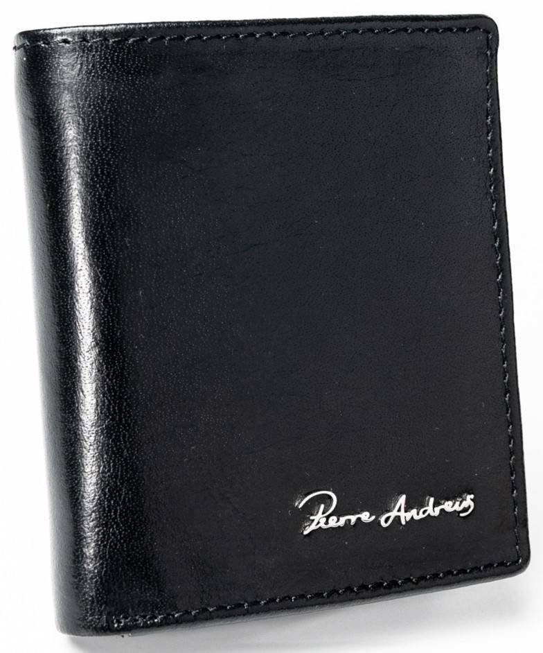 E-shop Vertikálna pánska peňaženka z hladkej prírodnej kože, RFID ochrana Stop - Pierre Andreus