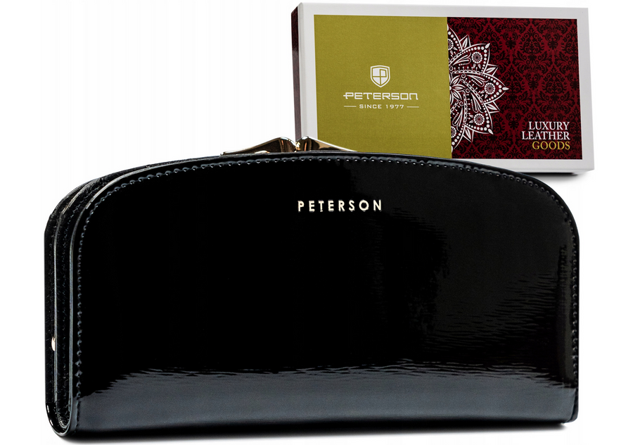 Veľká dámska peňaženka vyrobená z prírodnej kože— Peterson