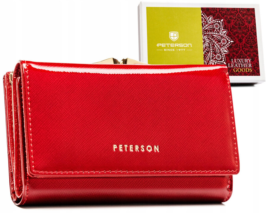 Dámska kožená peňaženka s háčikom a zapínaním - Peterson