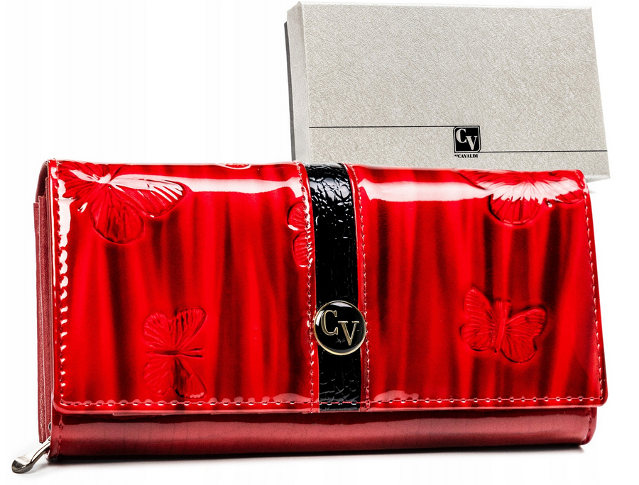 Veľká, kožená dámska peňaženka so zapínaním na patentku - 4U Cavaldi
