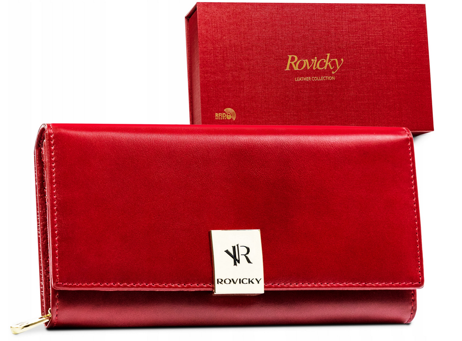 E-shop Dámska kožená peňaženka s RFID systémom — Rovicky