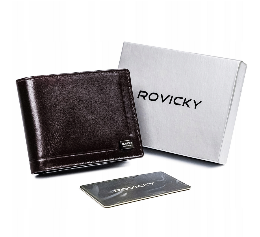 E-shop Kožená predĺžená pánska RFID peňaženka - Rovicky