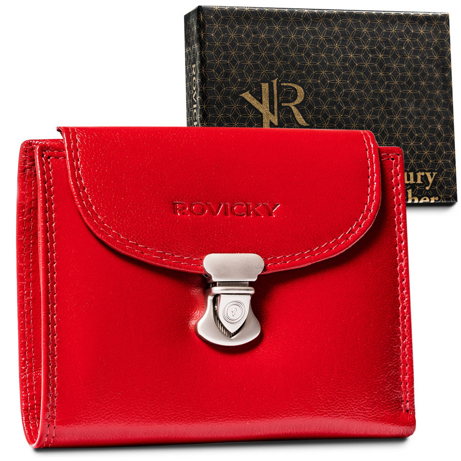 E-shop Kožená dámska peňaženka s ozdobným zapínaním — Rovicky