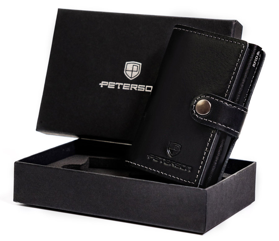 Pánska kožená peňaženka so zapínaním - Peterson