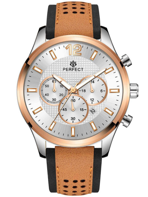 Pánske hodinky PERFECT CH01L - CHRONOGRAF (zp354g) + BOX
