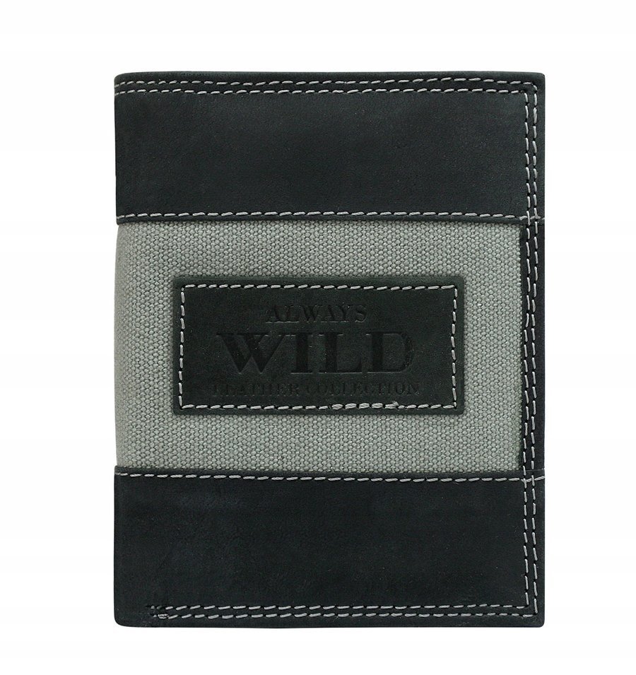 E-shop Vertikálna pánska peňaženka, prírodná koža, nubuk a Always Wild džínsy