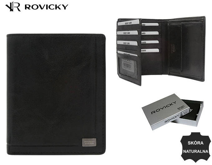 E-shop PC-108-BAR-2533 Čierna kožená peňaženka