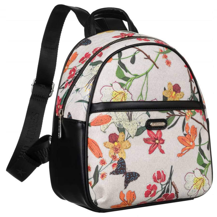 Dámsky mestský ruksak s kvetinovým vzorom - David Jones