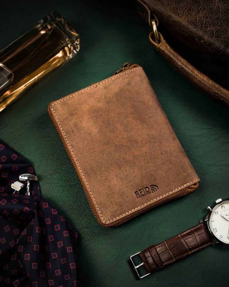 Veľká pánska kožená peňaženka na zips - Peterson