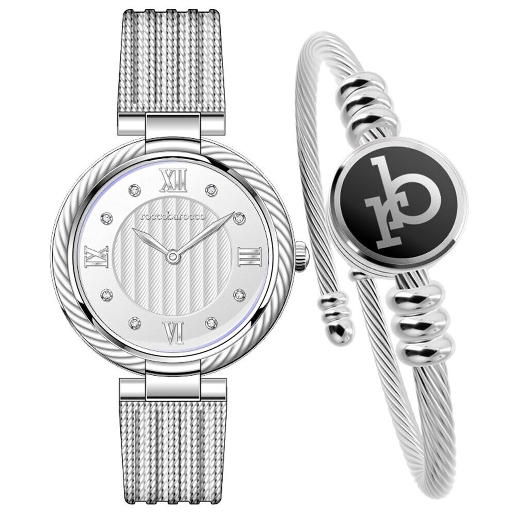 E-shop Dámske hodinky ROCCOBAROCCO BOXSET RB.4469S-07M (zo505b)