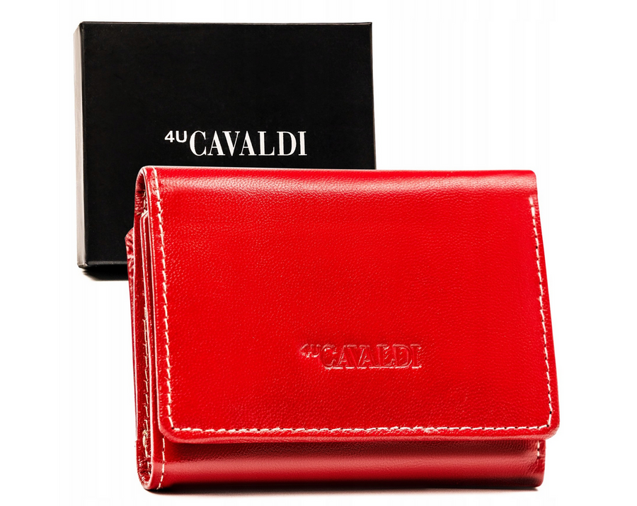 Malá, kožená dámska peňaženka so zapínaním — 4U Cavaldi