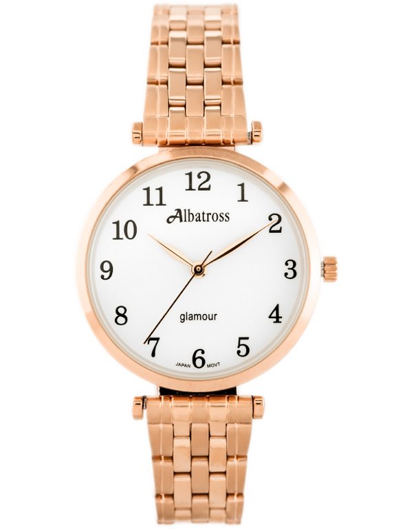 E-shop Dámske hodinky ALBATROSS Glamour ABBB97 (za537c) rose gold/white