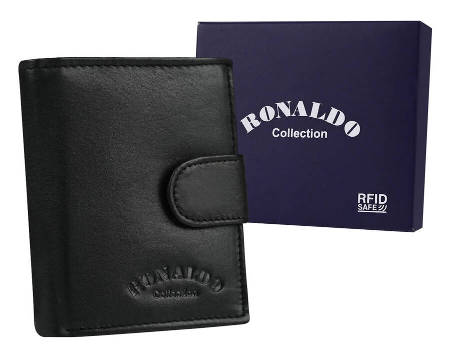 E-shop Malá, kožená pánska peňaženka so zapínaním - Ronaldo
