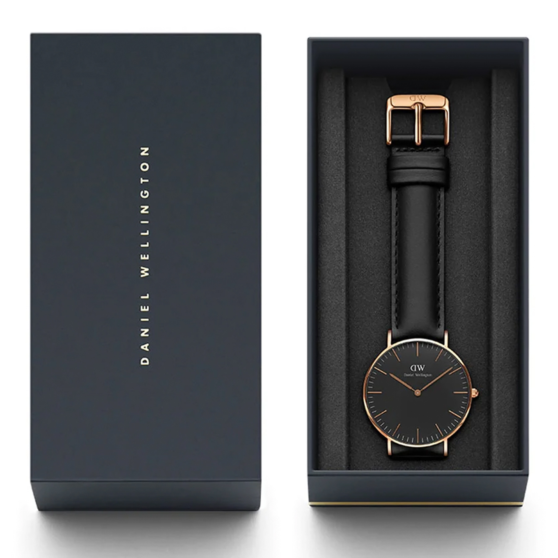 Dámske hodinky DANIEL WELLINGTON Classic Black Sheffield Lady Rose Gold DW00100139 (zw508a)