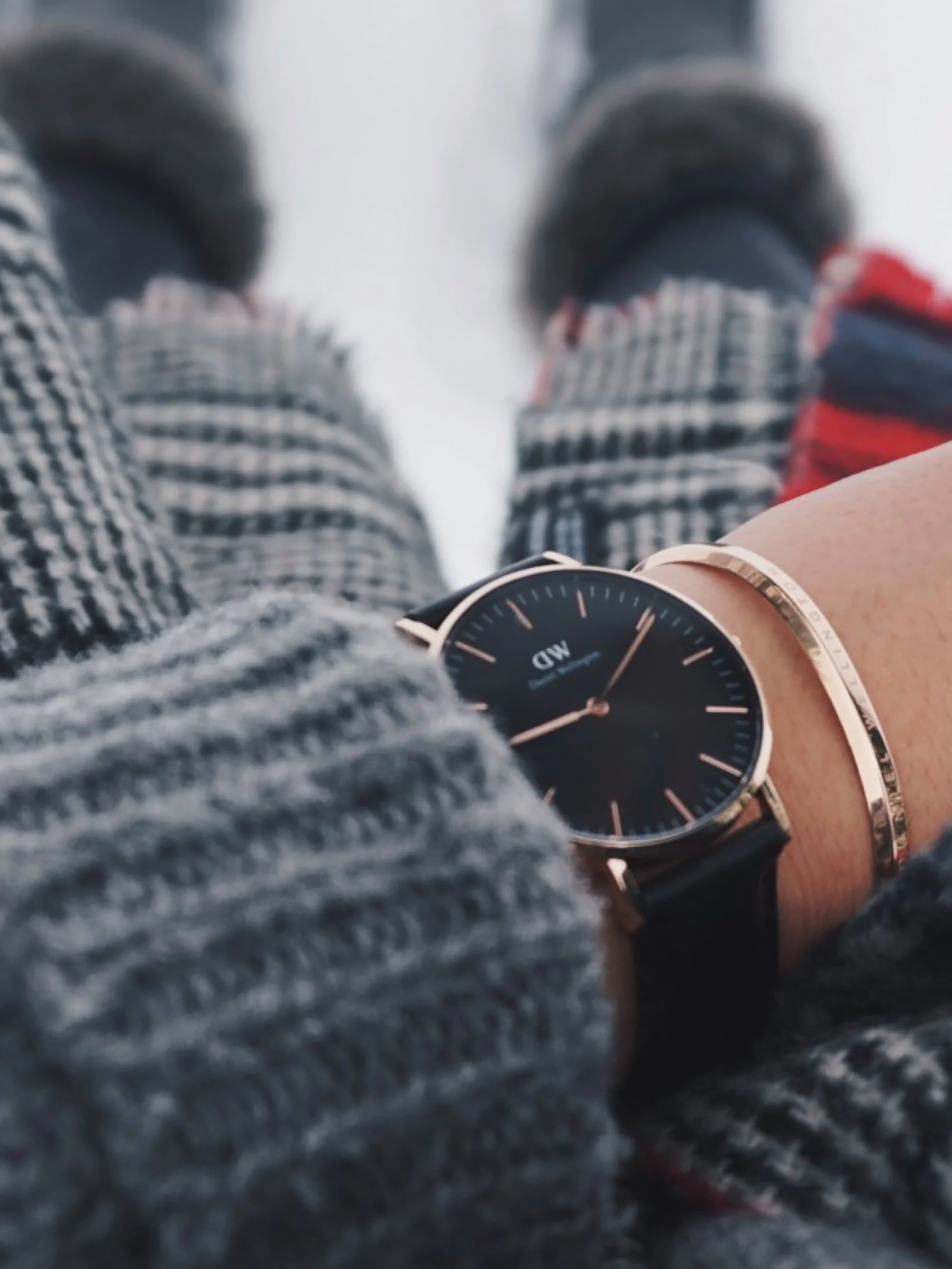 Dámske hodinky DANIEL WELLINGTON Classic Black Sheffield Lady Rose Gold DW00100139 (zw508a)