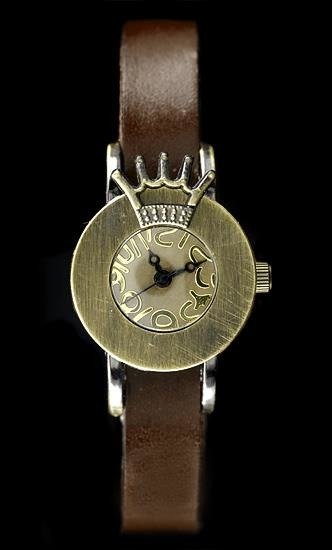 Dámske hodinky  TAYMA - RETRO PUNK 28 - hnedé (zx585d)