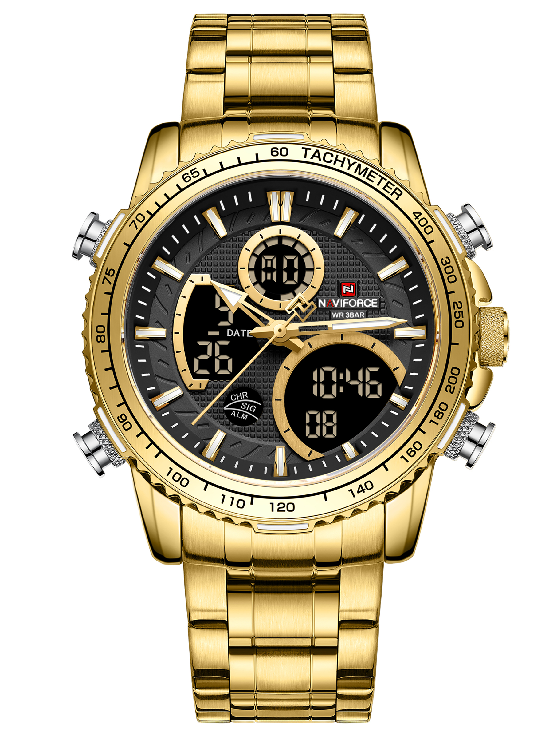 E-shop Pánske hodinky NAVIFORCE NF9182 G/B + BOX