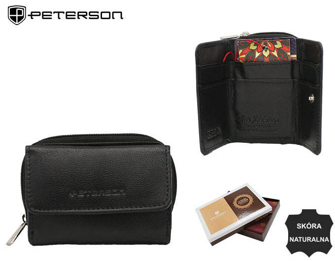 E-shop Dámska kožená peňaženka PTN RD-210-GCL BLACK