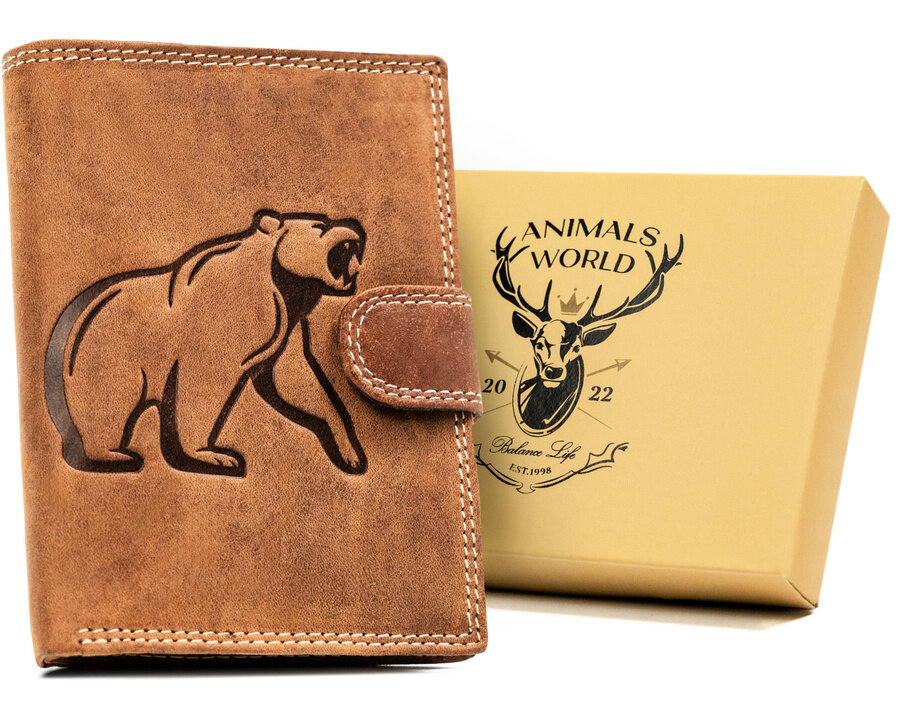 E-shop Veľká, vertikálna pánska peňaženka vyrobená z prírodnej kože - Always Wild