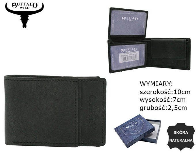 E-shop Malá pánska kožená peňaženka bez zapínania - Buffalo Wild