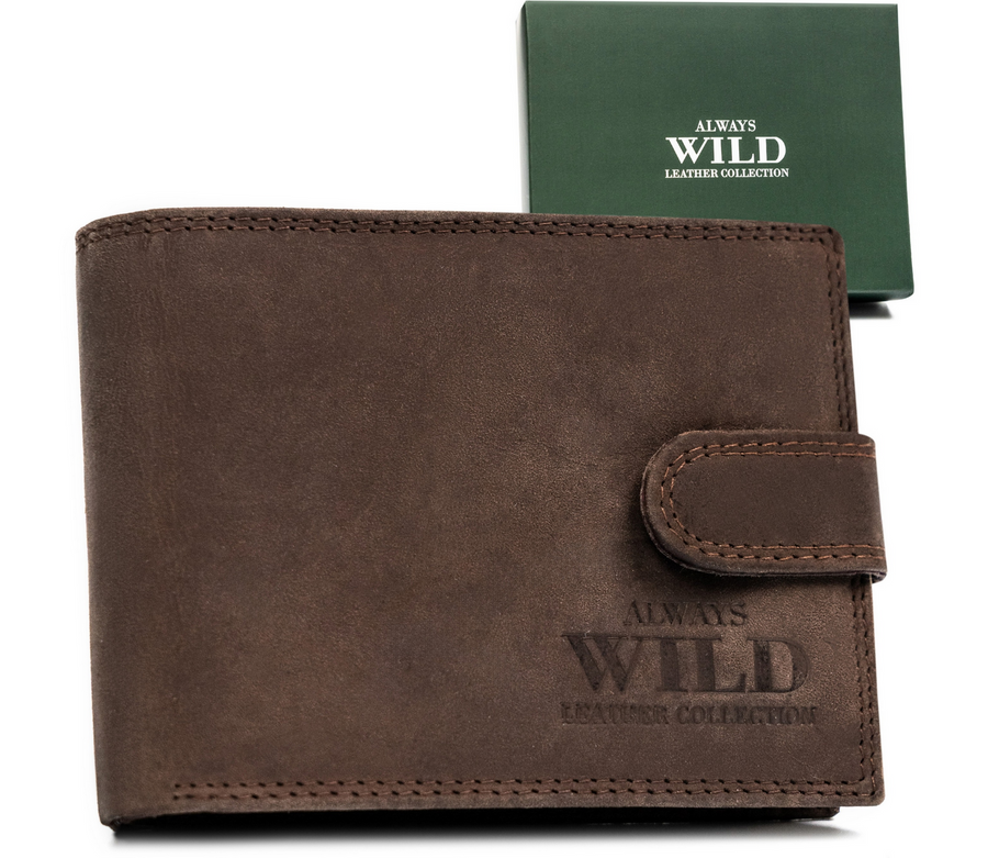 E-shop Klasická, kožená pánska peňaženka so zapínaním - Always Wild