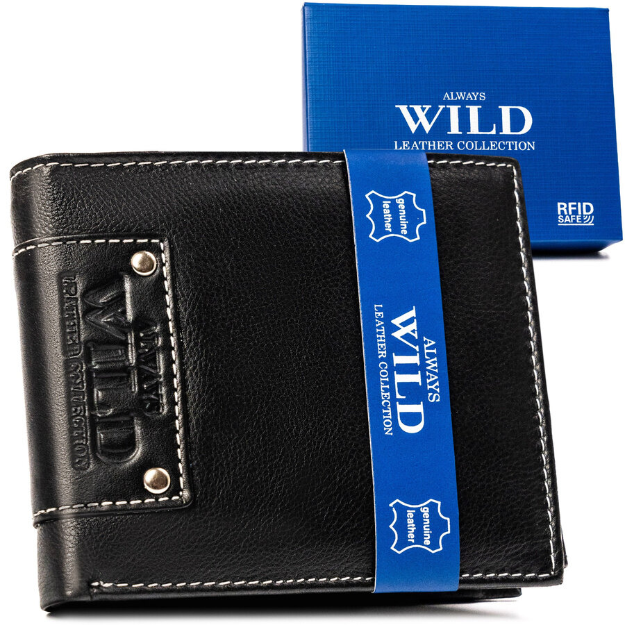 E-shop Klasická pánska kožená peňaženka bez zapínania - Always Wild