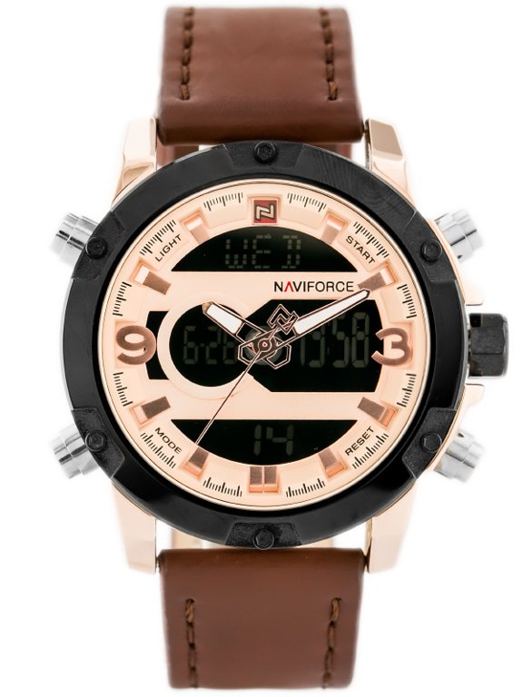 Pánske hodinky NAVIFORCE - NF9097 (zn043e) - brown/rosegold