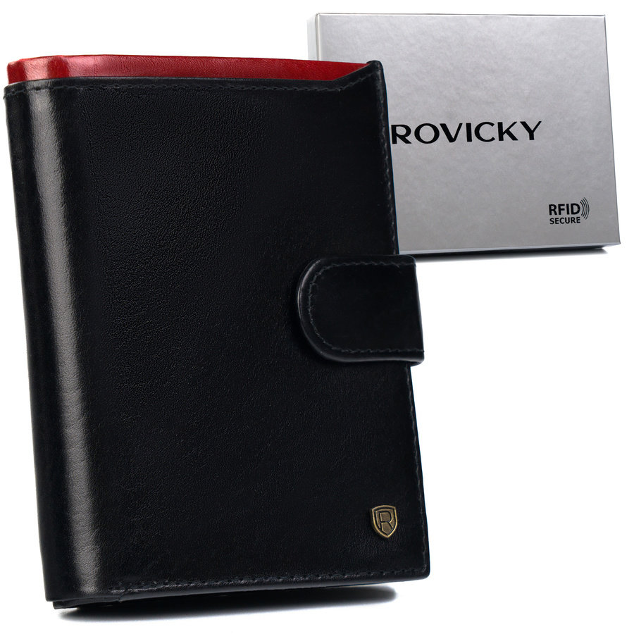 Pánska kožená peňaženka na karty s RFID Protect - Rovicky