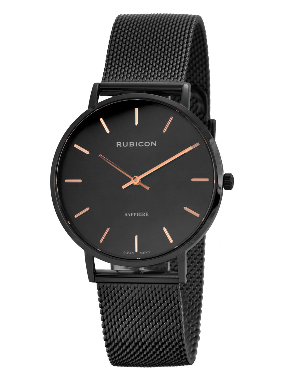 E-shop Dámske hodinky RUBICON RNBD76 - czarny/rosegold (zr640b)