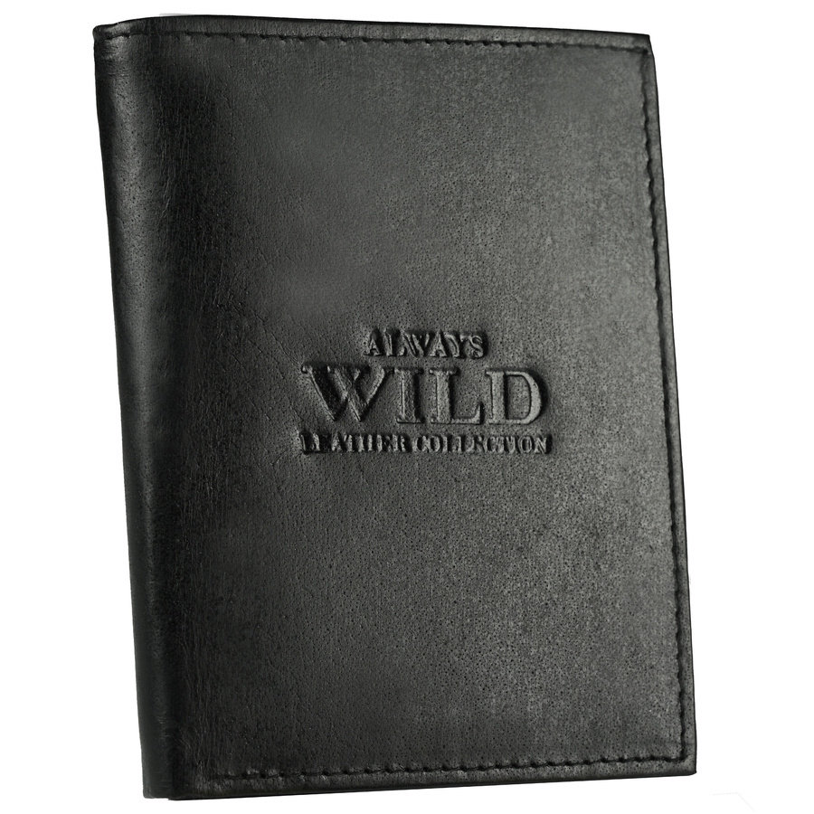 E-shop Kožená vertikálna peňaženka bez zapínania - Always Wild