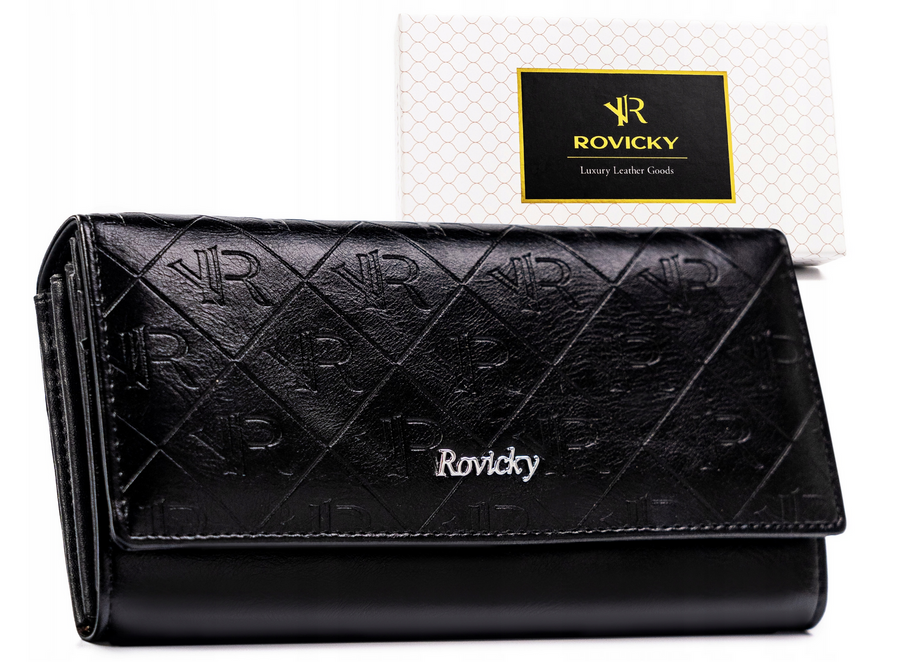 Klasická rozsiahla dámska peňaženka so zapínaním na patentky- Rovicky